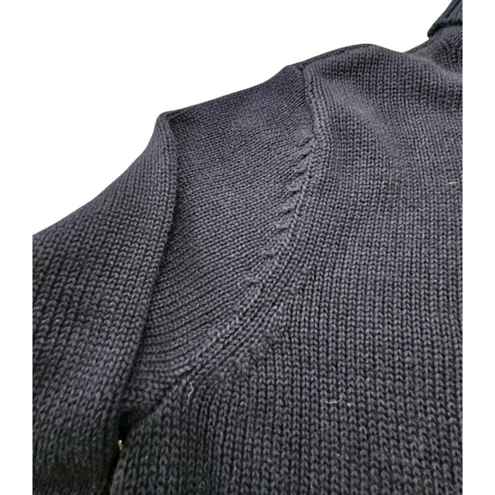 Lauren Ralph Lauren 3/4 Sleeve Navy Turtleneck Knit Sweater Women's Size Large - Picture 6 of 15